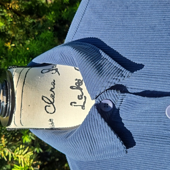 AVEC LES FILLES ▪︎ Women's Teal Corduroy Shacket, Size Medium - Picture 5 of 10